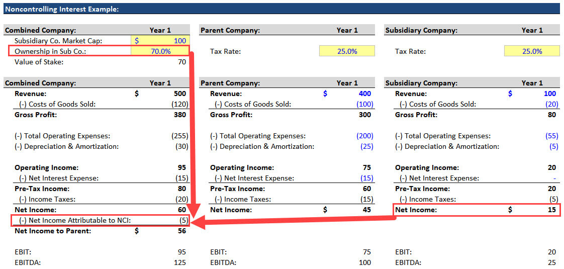 Noncontrolling Interests - Income Statement