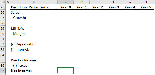 LBO Model Income Statement