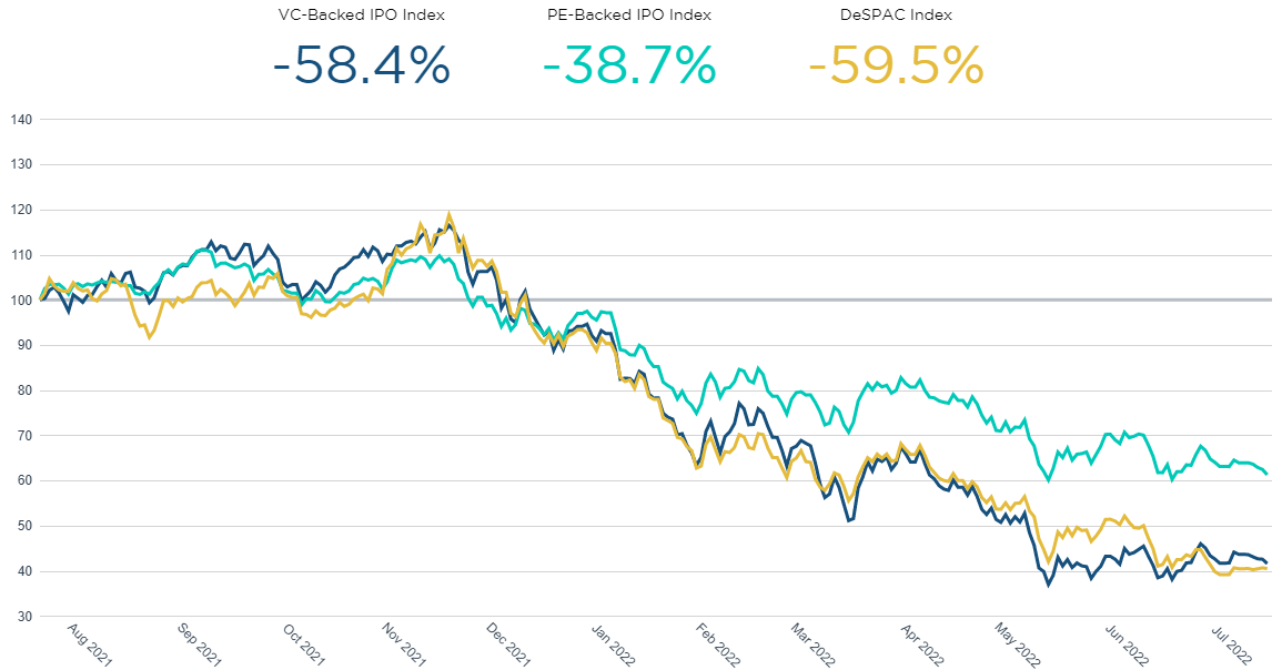 SPAC vs. IPO Performance Over the Last Year SPAC vs. IPO Performance Over the Last Year