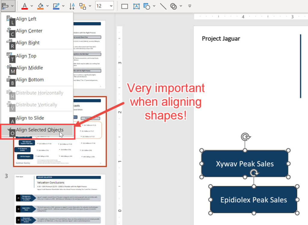 PowerPoint Alignment Modes